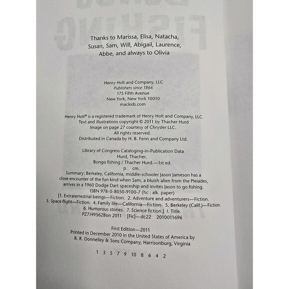 Bongo Fishing - Hardcover, by Hurd Thacher - Very Good - Picture 3 of 11